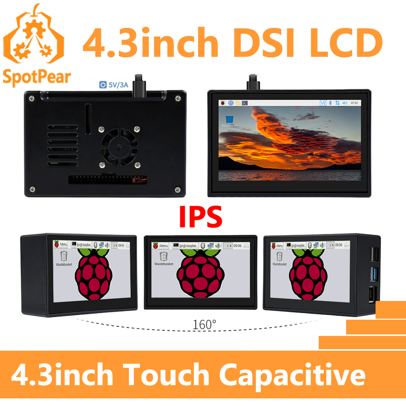 Pi 5 Case - Raspberry Pi 4.3inch DSI Display MIPI