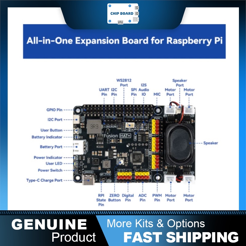 Raspberry Pi 4 - SunFounder Fusion HAT+: Raspberry Pi Expansion