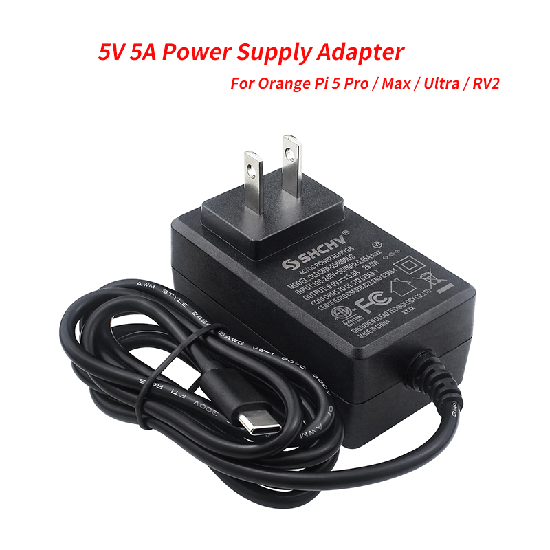 Pi Power Supply - 5V 5A Power Supply Adapter Type-C