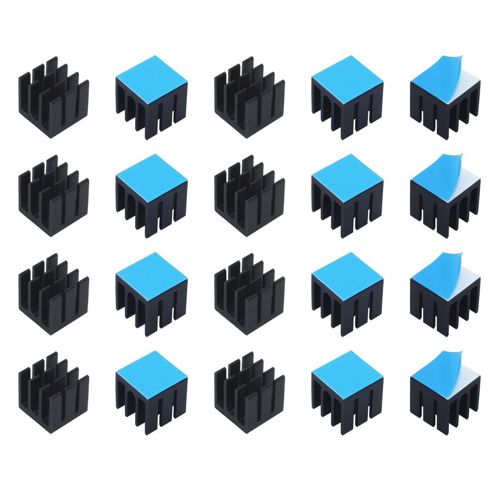 Pi Power Supply - 12x12x12mm 50pcs Aluminum Heatsink Radiator Cooler