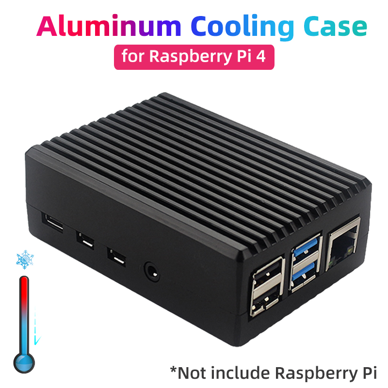 Pi 4 Case - Raspberry Pi 4 Aluminum Alloy Case