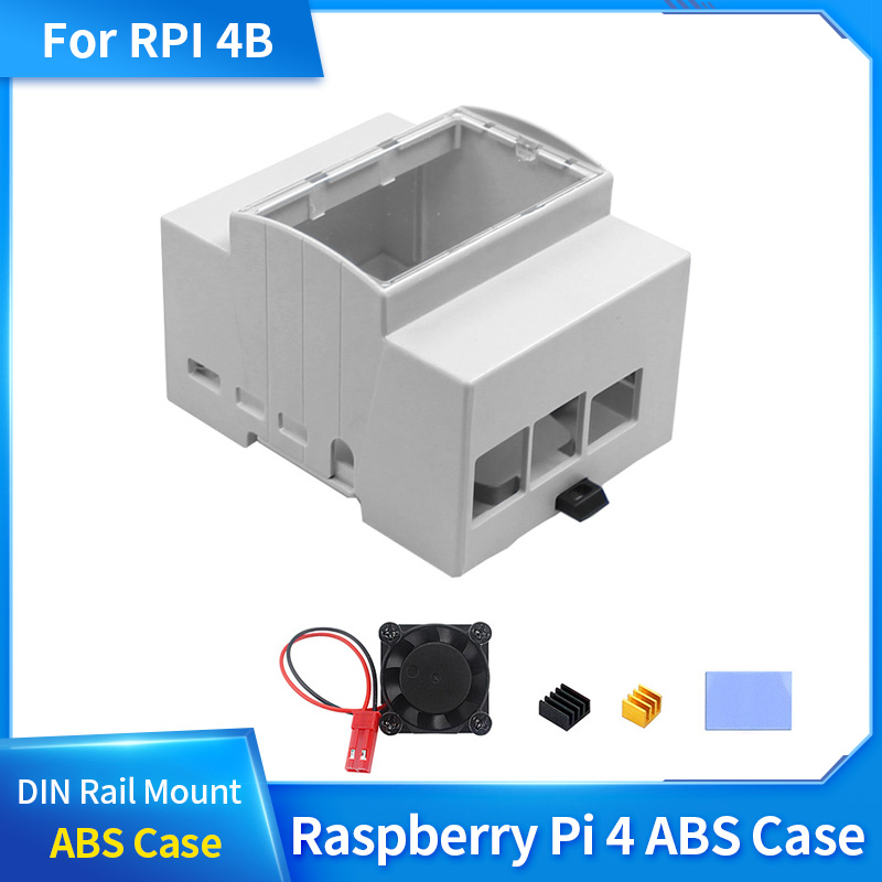 Pi 4 Case - Raspberry Pi 4 ABS Case DIN