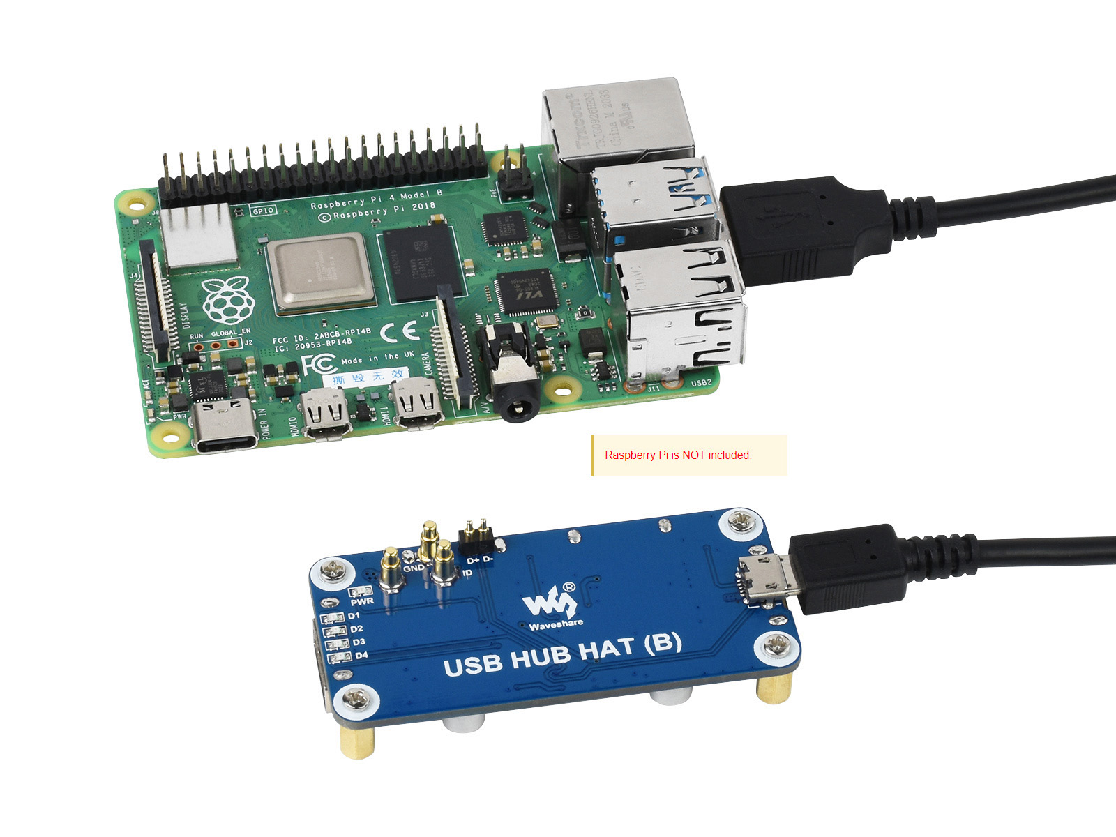 Waveshare USB HUB HAT (B) 4x p - Pi Zero 评论和价格