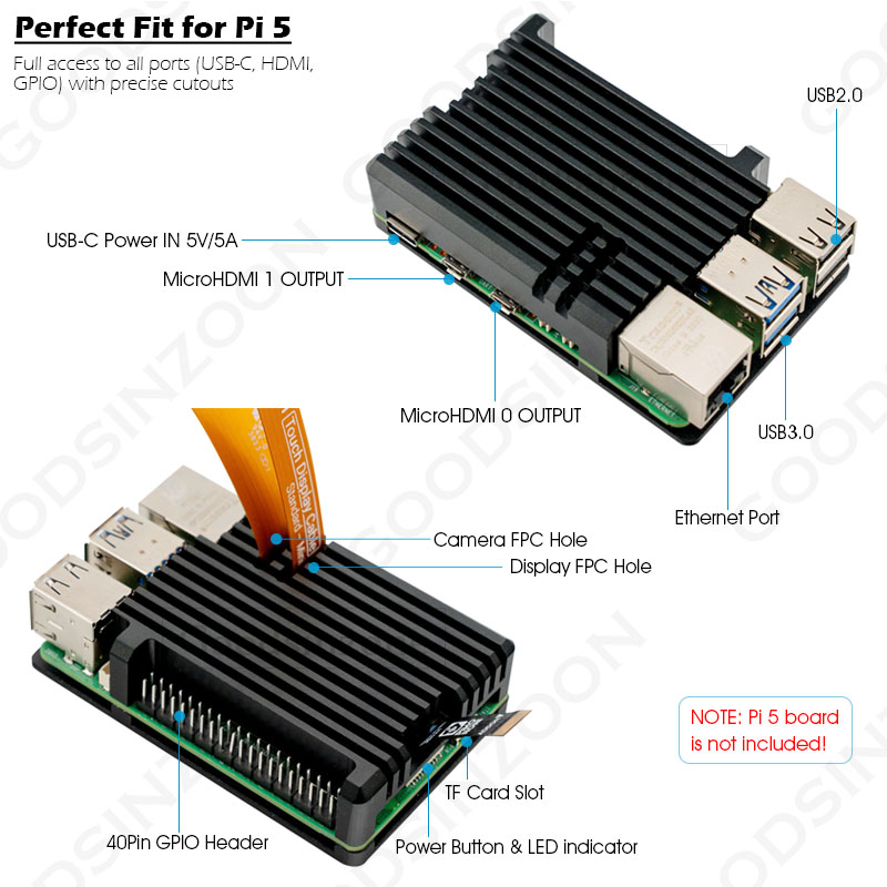 Raspberry Pi 5 Aluminum Armor  - Pi 5 Case 评论和价格