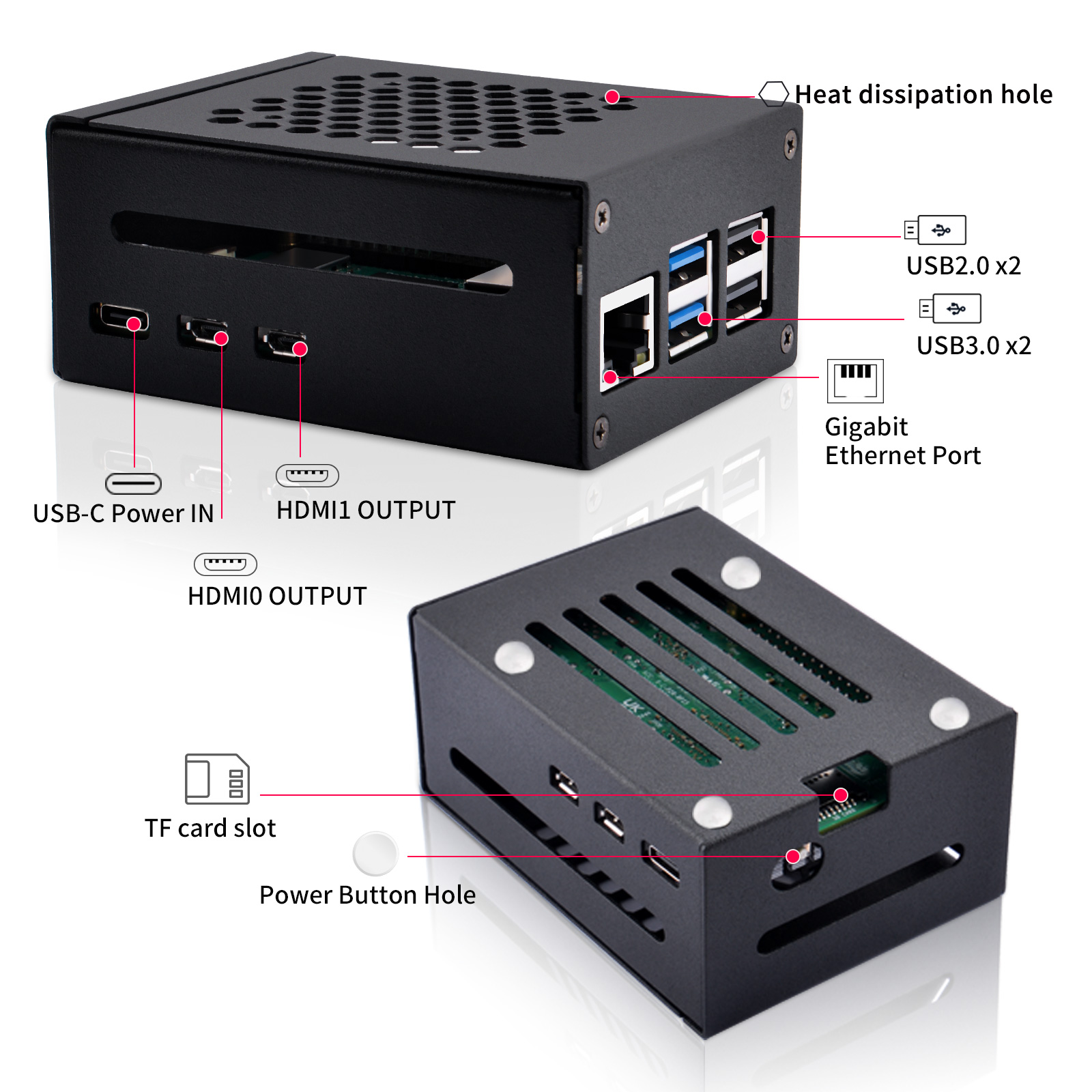 52Pi  Raspberry Pi 5 Metal Cas - Pi 5 Case 评论和价格