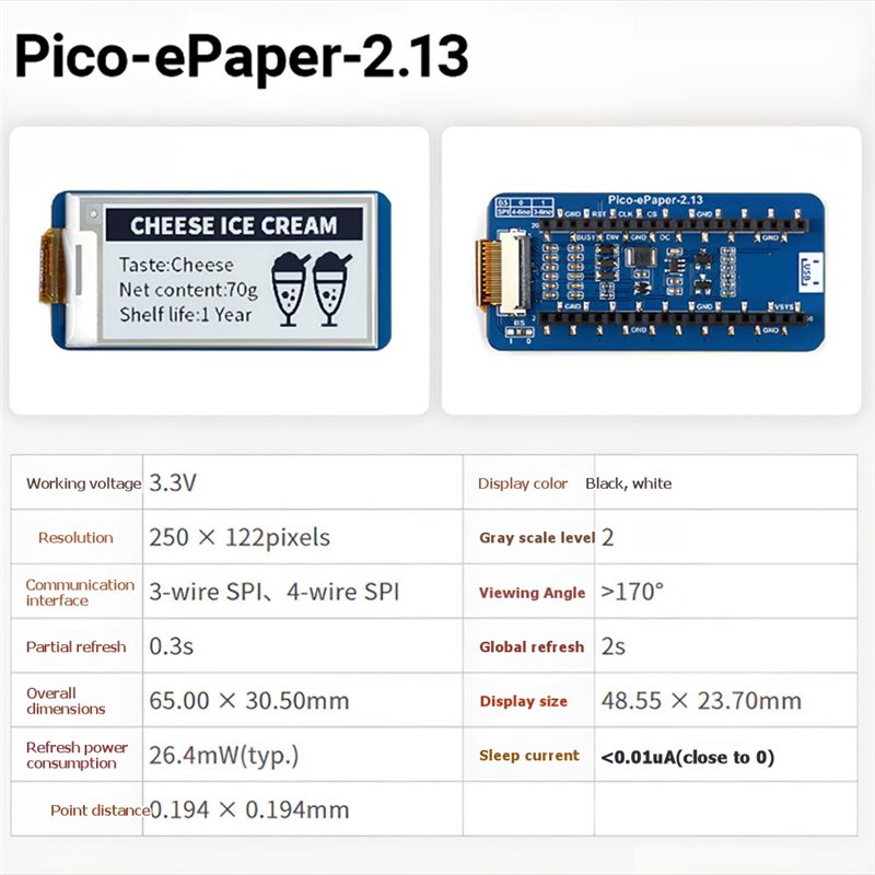 B68A For Raspberry Pi Pico E-I - Pi Display 评论和价格